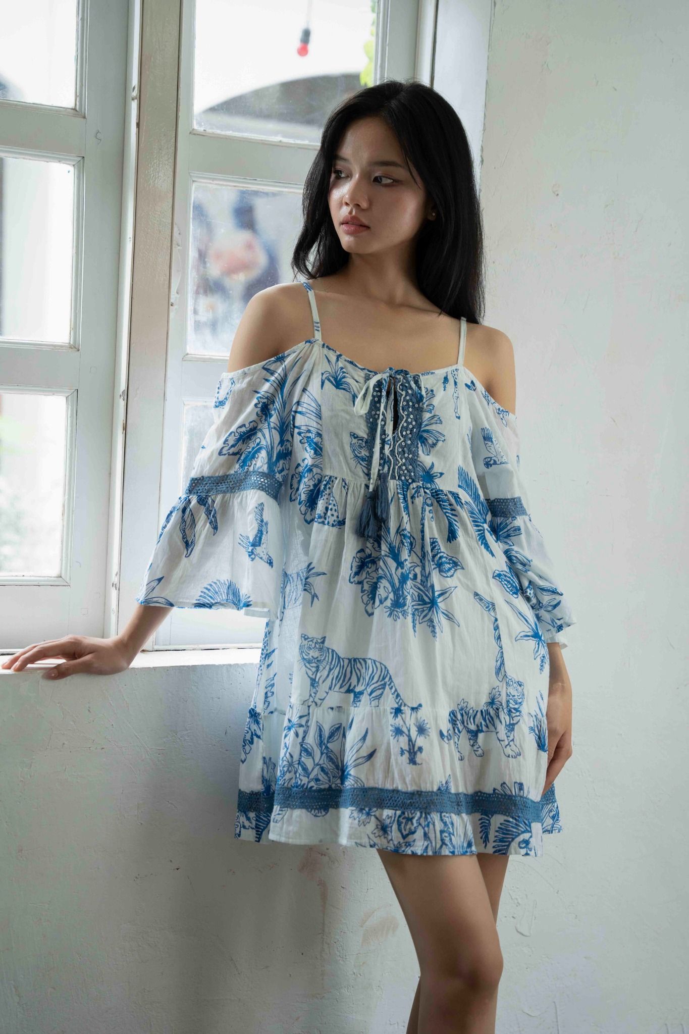 Đầm Trễ Vai Cotton Isla Bonita