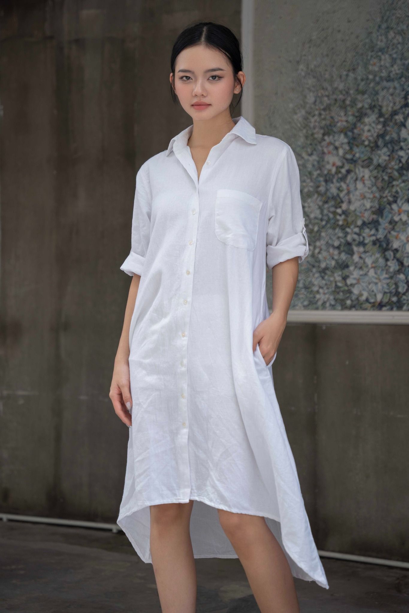 Đầm Midi Sơ Mi Cotton Isla Bonita