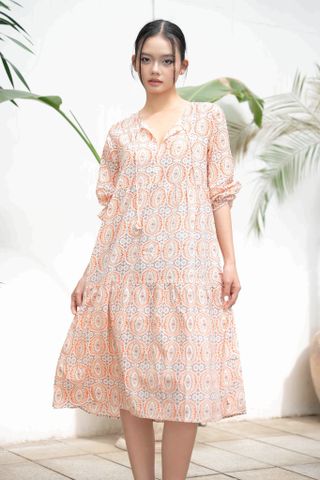  Đầm Midi Hoa Cotton Isla Bonita 