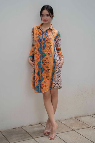  Đầm Sơ Mi Kết Cườm Cotton Isla Bonita 