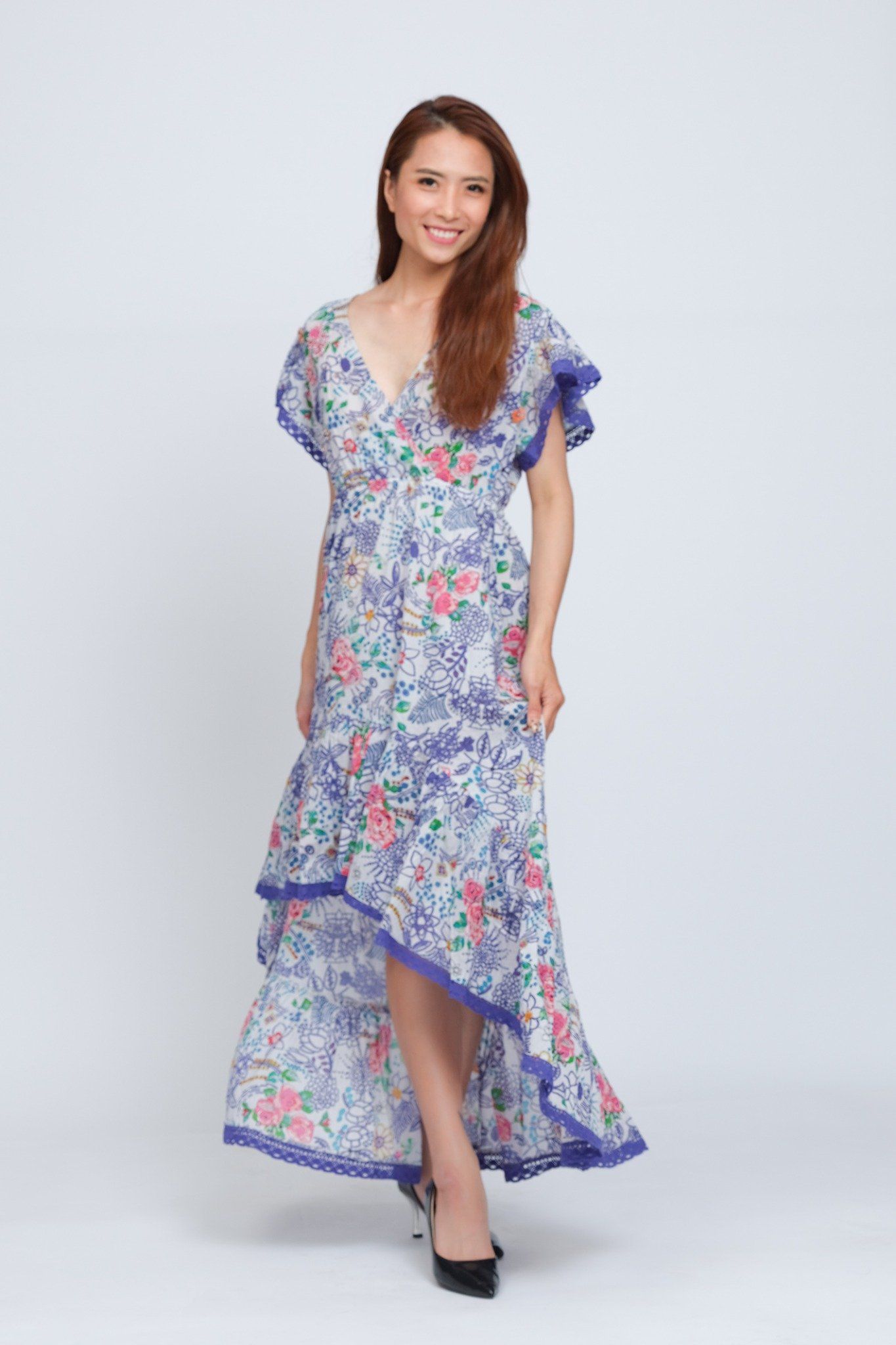 Đầm Maxi Tay Cánh Tiên Cotton Luna Llena