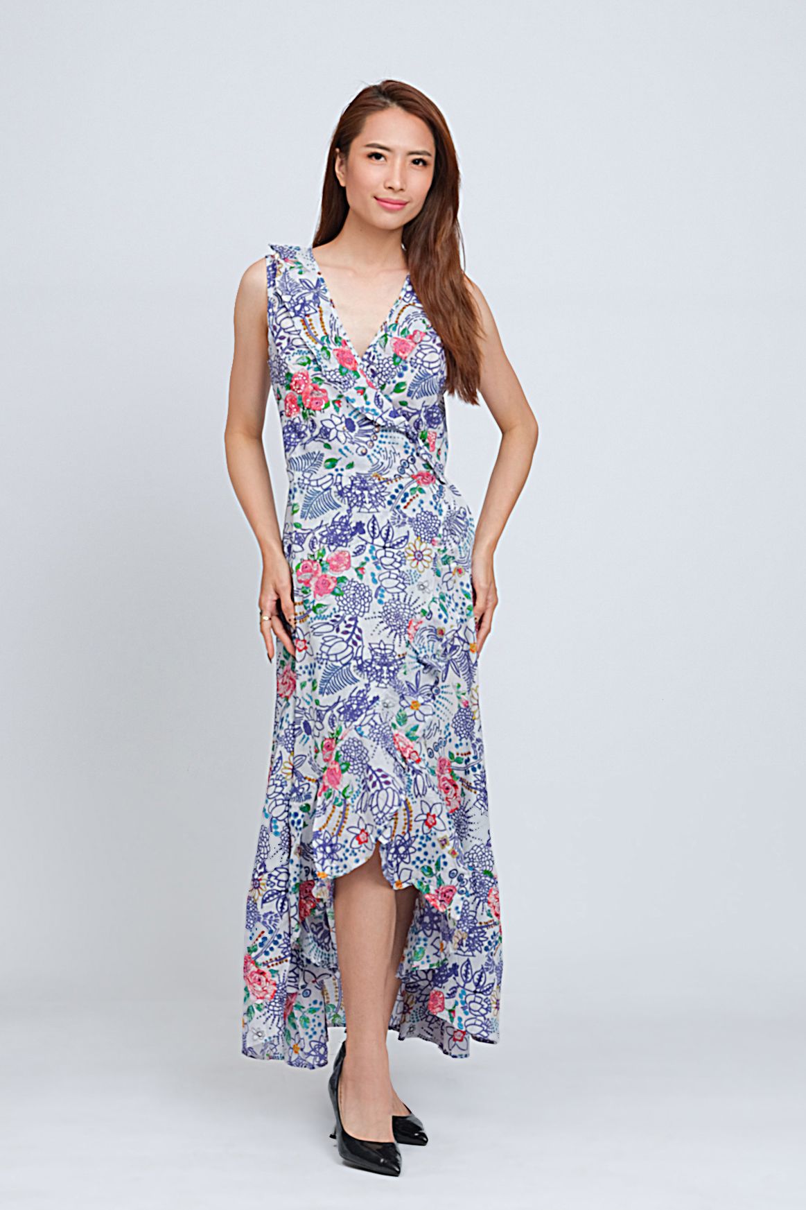 Đầm Maxi Đắp Chéo Cotton Luna Llena