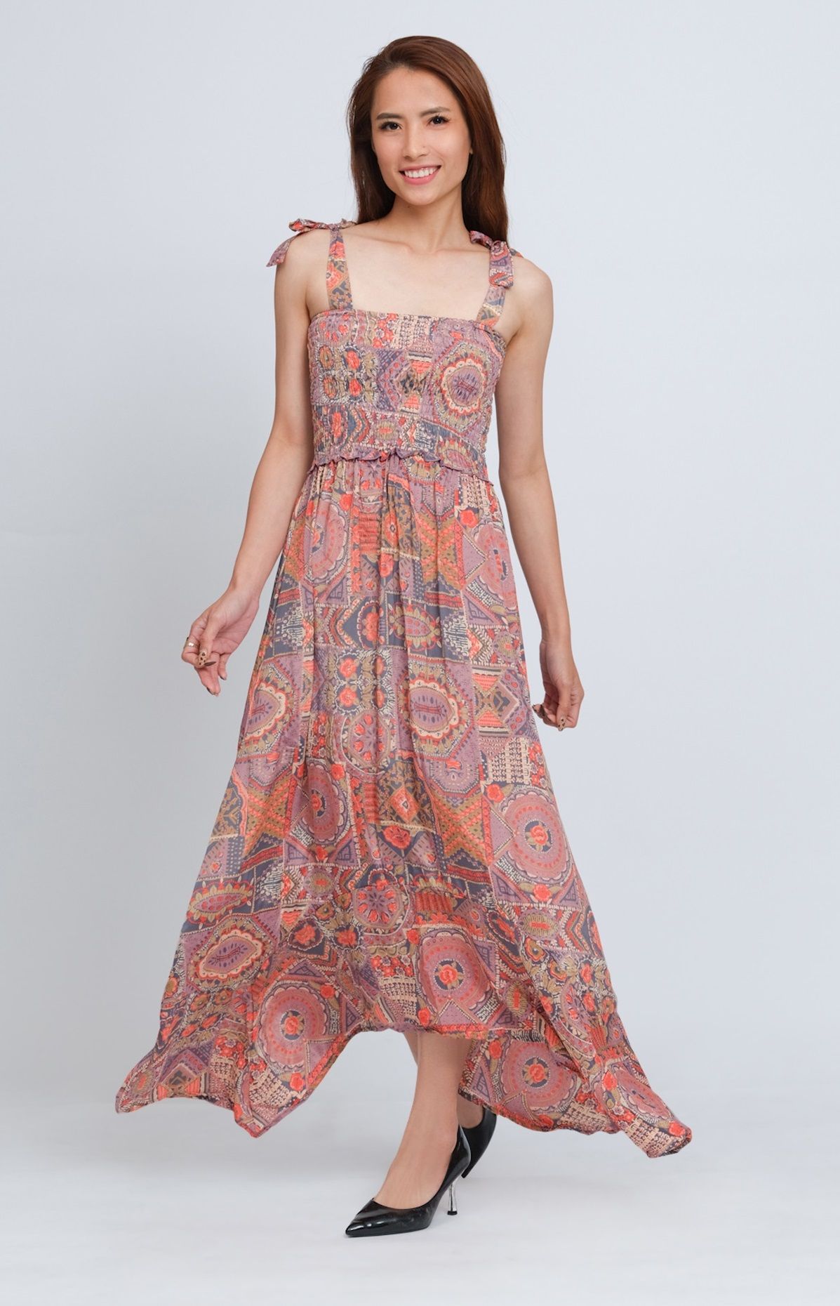 Đầm Maxi Thắt Nơ Luna Llena