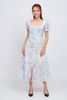 Maxi Cổ Vuông Cotton Trắng Luna Llena