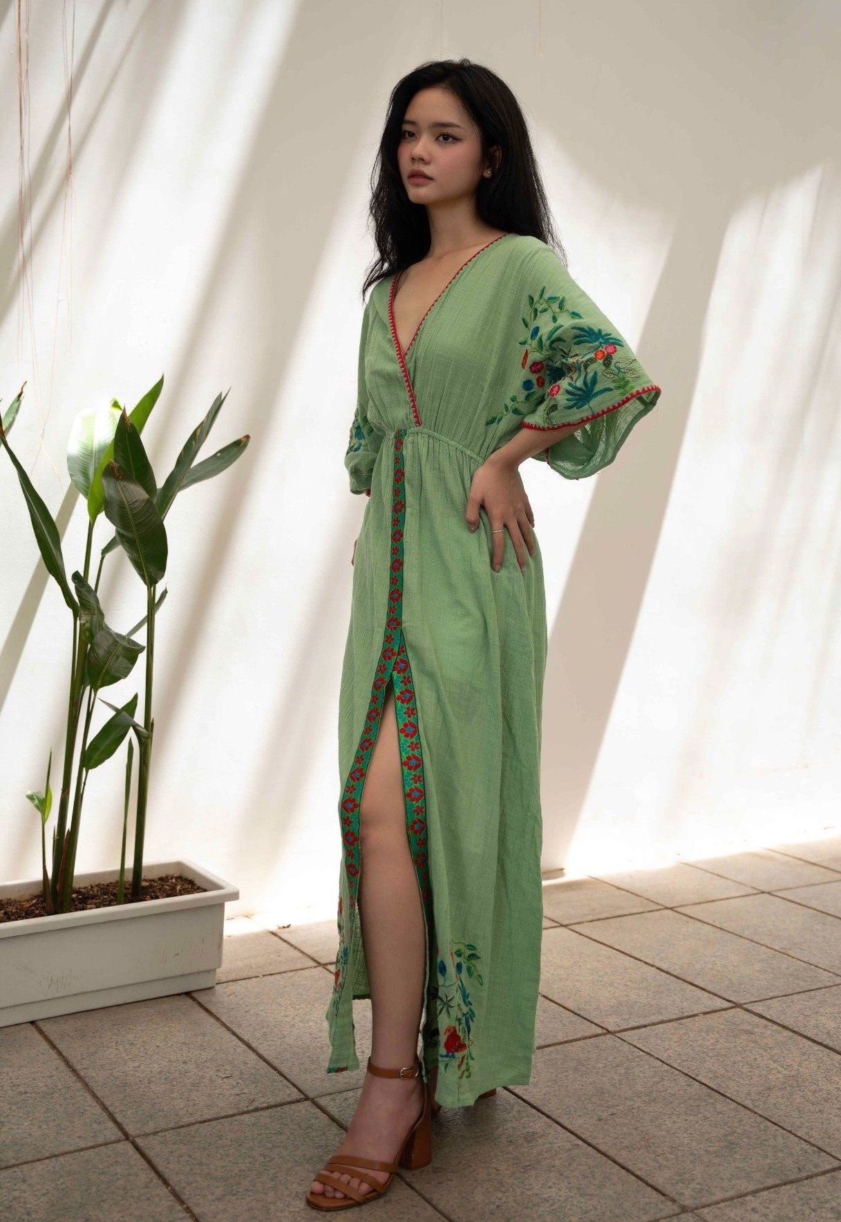 Maxi Cotton Thêu Cao Cấp Luna Llena