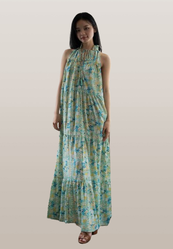 Đầm Maxi Lụa Luna Llena