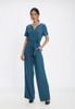 Jumpsuit Cổ V Thắt Nơ Eo MD'M