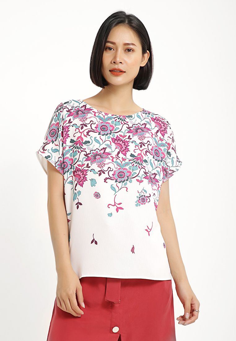 Áo Cổ Tròn Họa Tiết Hoa Cotton Brothers