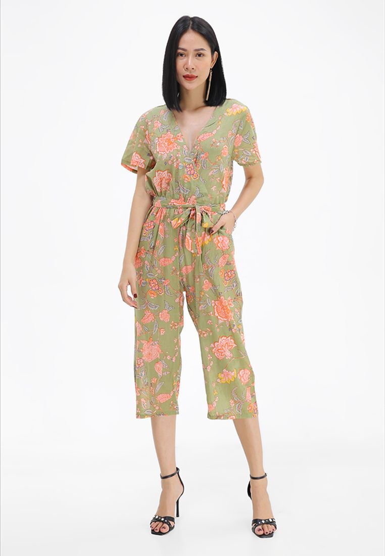 Jumpsuits Hoa Đắp Chéo Luna Llena