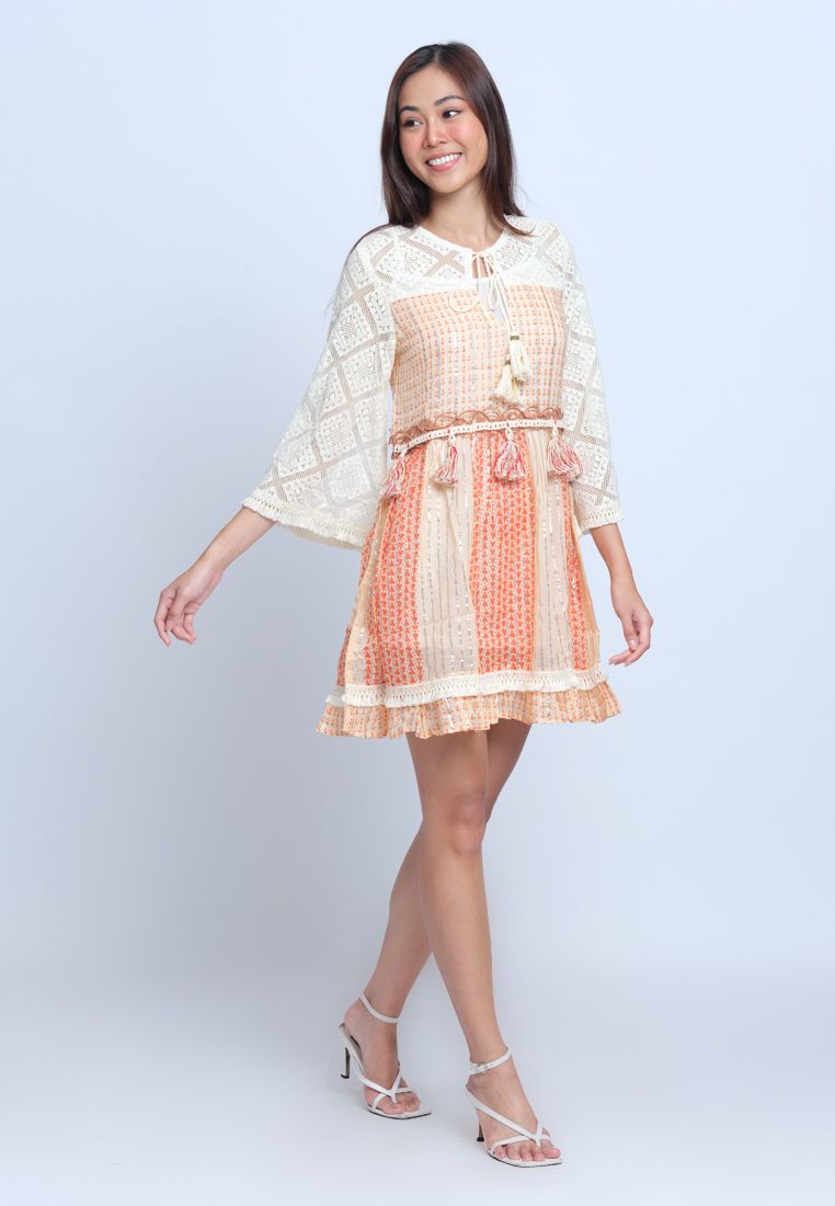 Đầm Boho Cotton Phối Ren Savage Culture