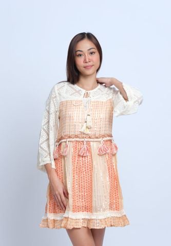  Đầm Boho Cotton Phối Ren Savage Culture 