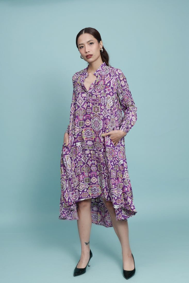 Đầm Midi Lụa  Luna Llena