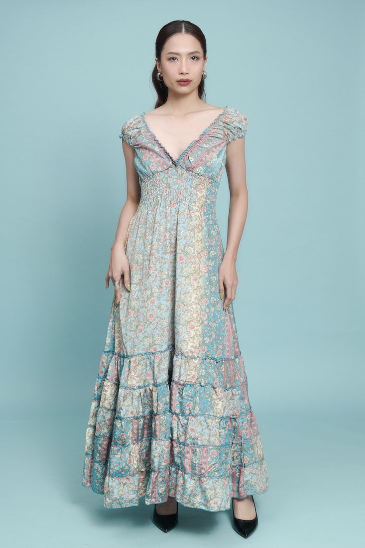 Đầm Maxi Cổ V Luna Llena