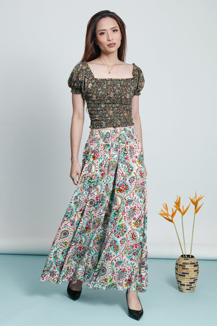 Quần Xòe Họa Tiết Cotton Luna Llena
