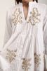 Đầm Boho Đính Hạt Cotton Trắng Isla Bonita