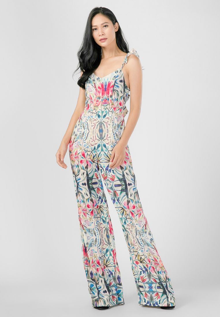 Jumpsuits Dài Tay Cánh Tiên Thắt Nơ Lưng