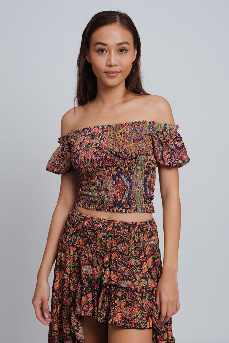 Áo Croptop Trễ Vai Luna Llena