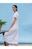 Đầm Midi Trắng Thêu Cotton Luna Llena