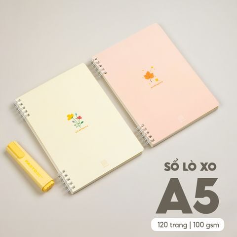 Sổ lò xo đường kẻ ngang A5 Thiên Long - Tặng Bút và Sticker
