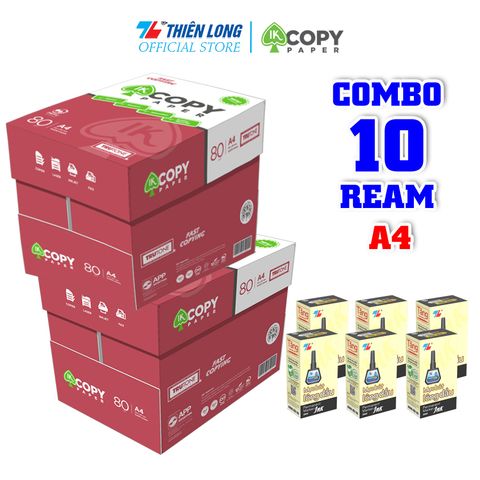 Combo giấy in văn phòng IK Copy A4 80 gsm siêu tiết kiệm