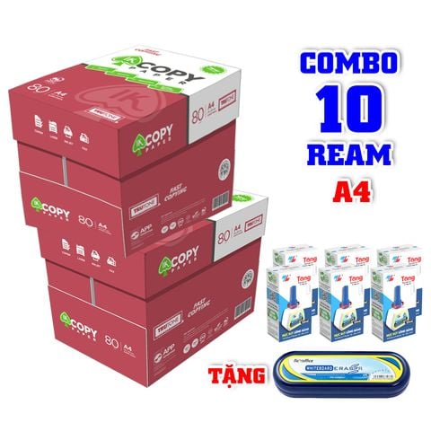 Combo giấy văn phòng IK Copy A4 80 gsm tiết kiệm 2