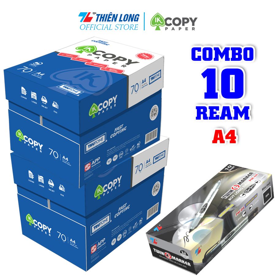 Combo giấy in văn phòng IK tinh thông