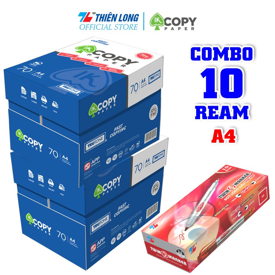 Combo giấy in văn phòng IK tinh thông