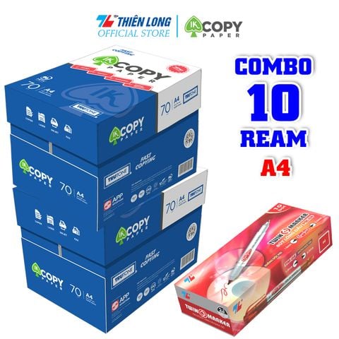 Combo giấy in văn phòng IK tinh thông