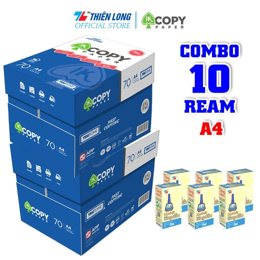 Combo giấy in văn phòng IK siêu tiết kiệm