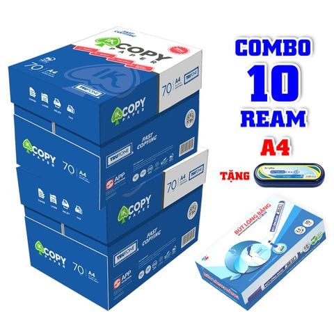 Combo giấy photo IK A4 tiết kiệm