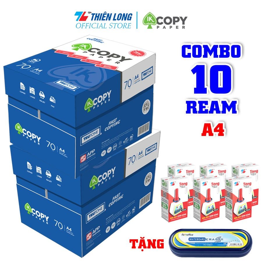 Combo giấy photo văn phòng IK tiết kiệm 2
