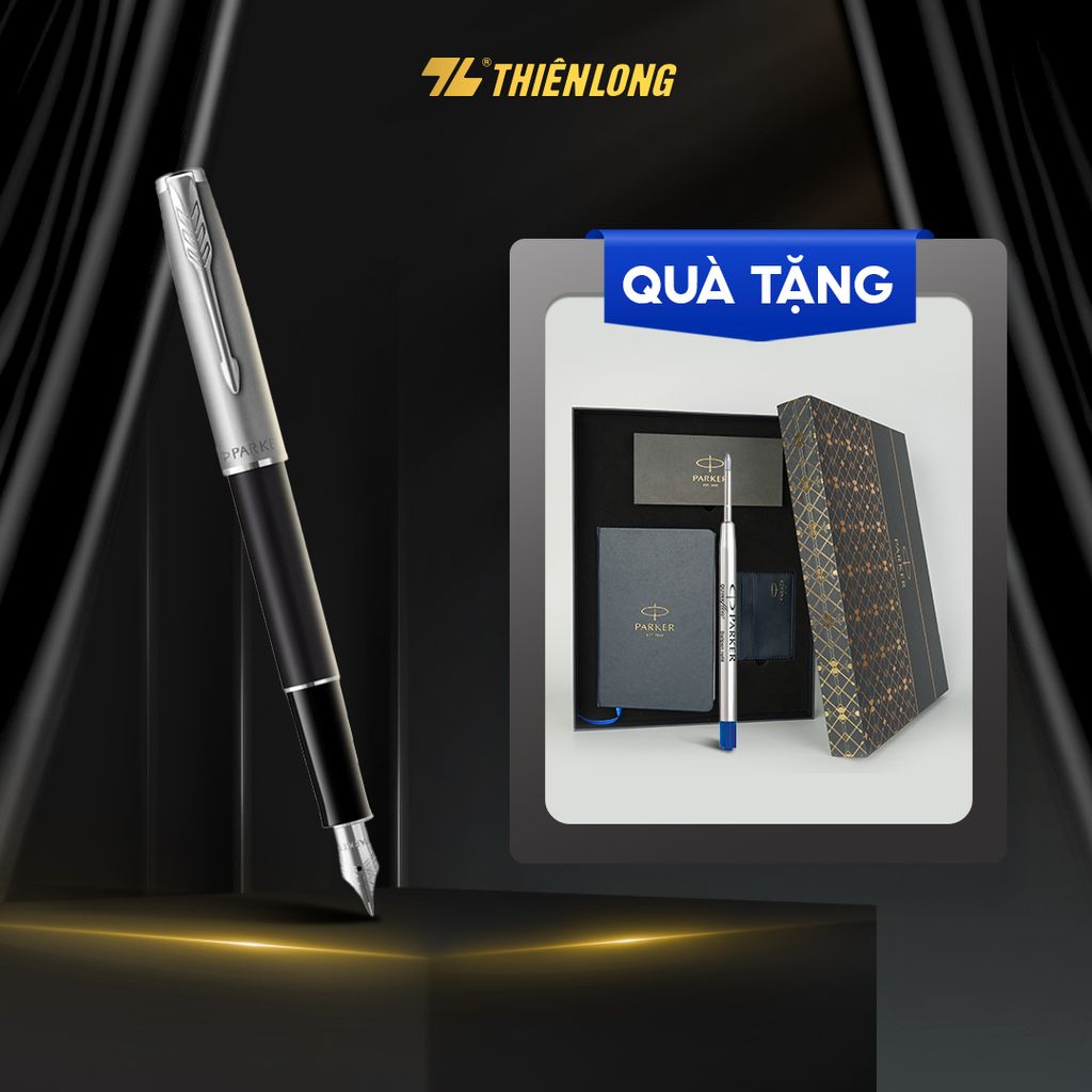 Bút máy cao cấp Parker SON SB Metal Black CT TB-2146870 - Thép không gỉ