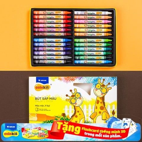 Combo Mỹ thuật SẮC MÀU - 5 Món (Vở vẽ A3, Bút chì gỗ 2B, Bút sáp màu, Bút sáp dầu, Sách tương tác)