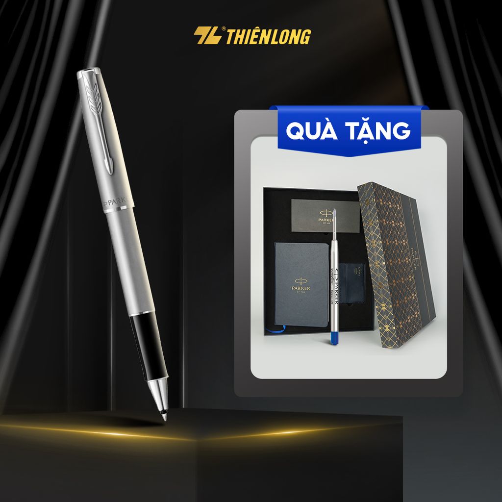 Bút lông bi cao cấp Parker SON X-SB Steel CT TB-2146879 - Thép không gỉ