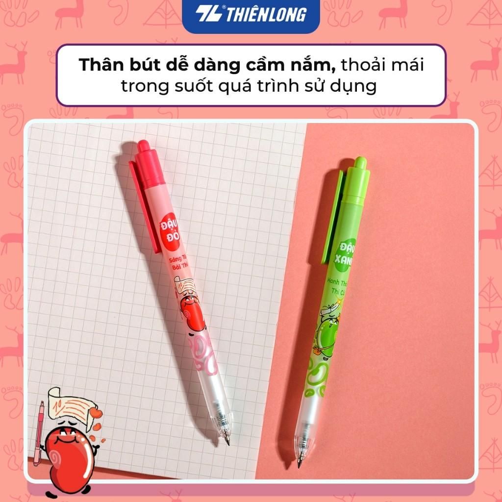Túi bút bi, bút gel Thiên Long TL-095, TL-105, FL-04/Luck - Phiên bản hanh thông thi cử, đóng gói - Túi 2/3 bút