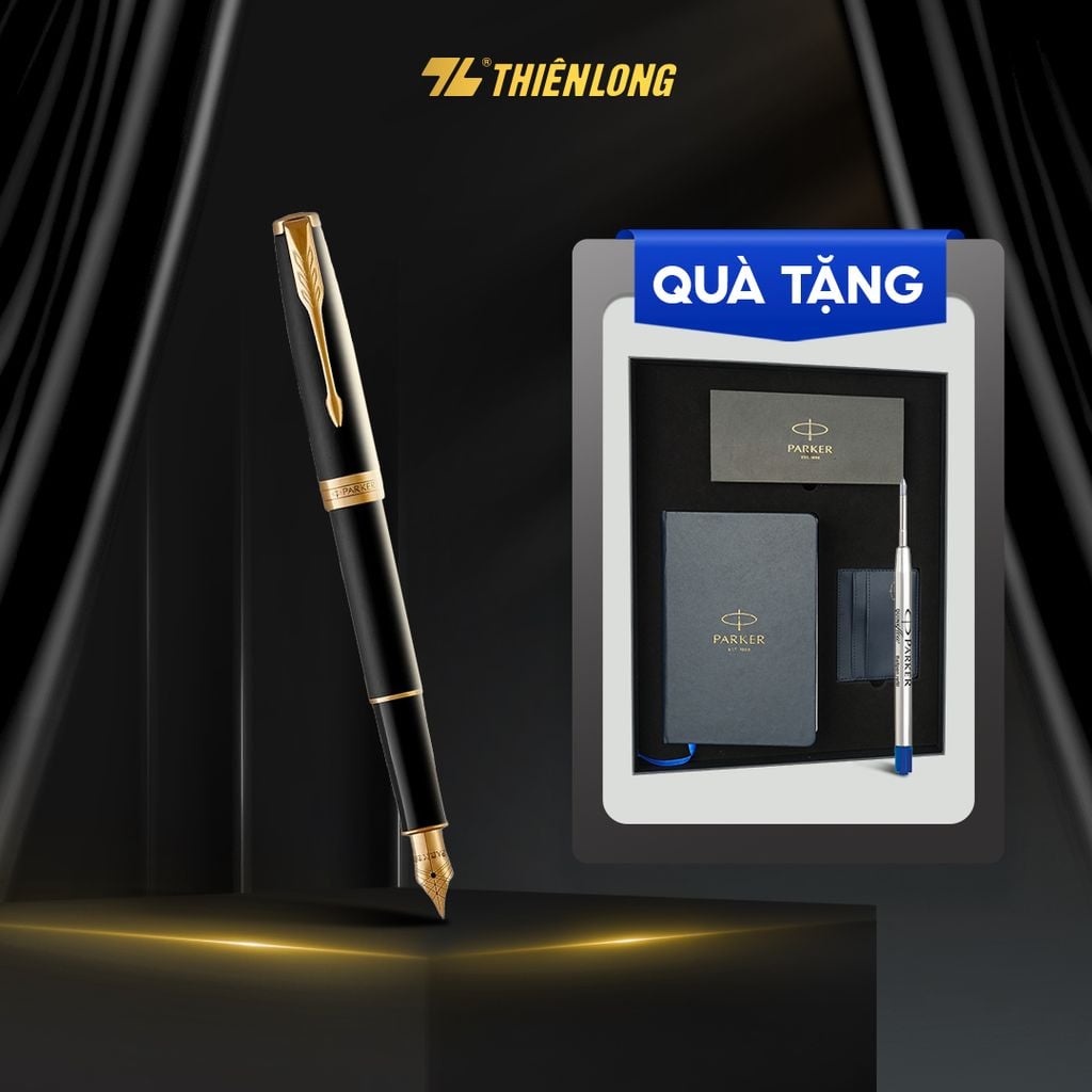 Bút máy cao cấp Parker Sonnet Matte Black GT TB-1950875