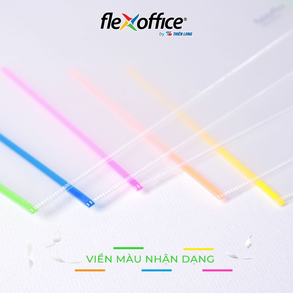 Bìa lỗ - bìa lá đa năng A4 Thiên Long Flexoffice nhiều màu sử dụng với bìa còng