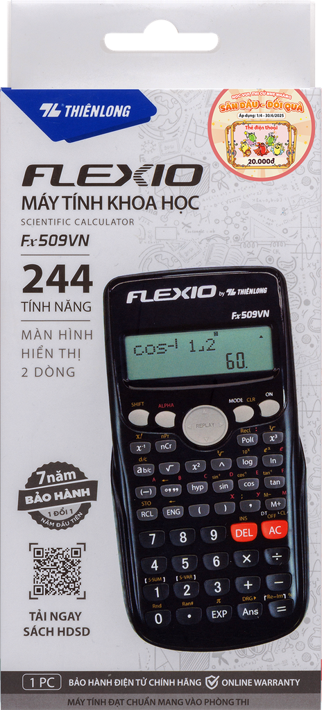 Máy tính khoa học Thiên Long Flexio Fx509VN - Có hơn 240 tính năng