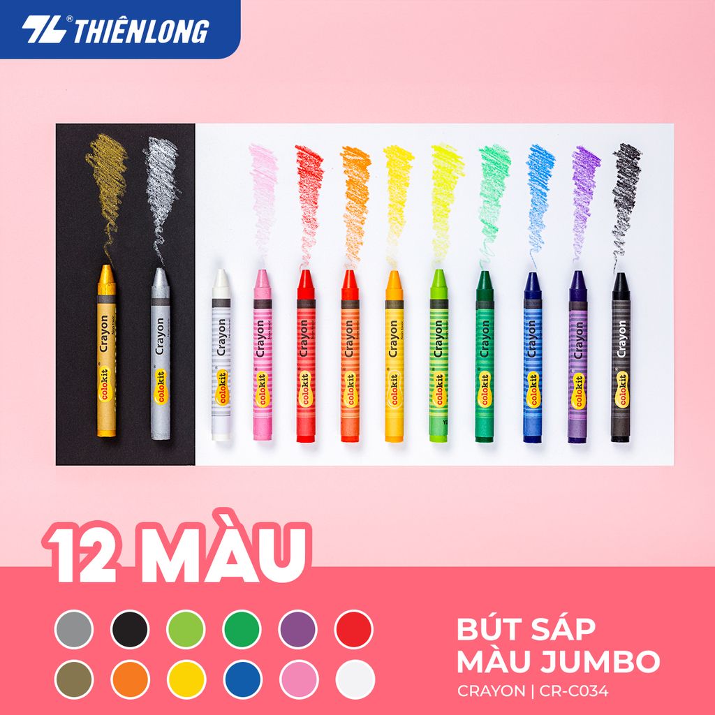 Bút sáp màu Jumbo Colokit CR-C034