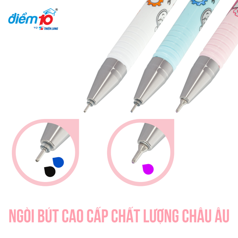 Bút gel Smooth Flowing Gel Ink Thiên Long Điểm 10 TP-GEL038
