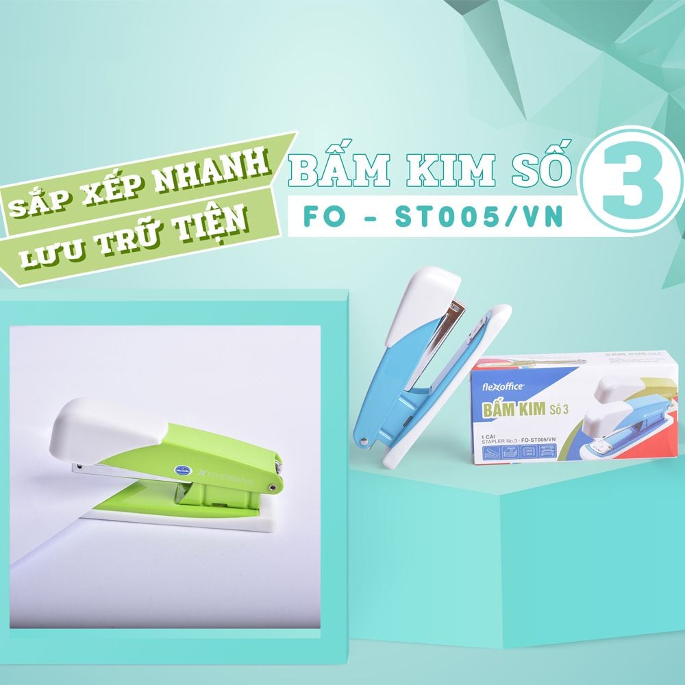 Bấm kim số 3 Thiên Long Flexoffice FO-ST005