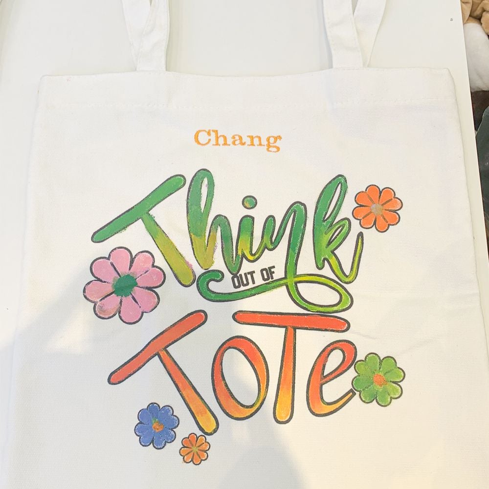 Túi Canvas trắng 38x34.5cm Think Tote