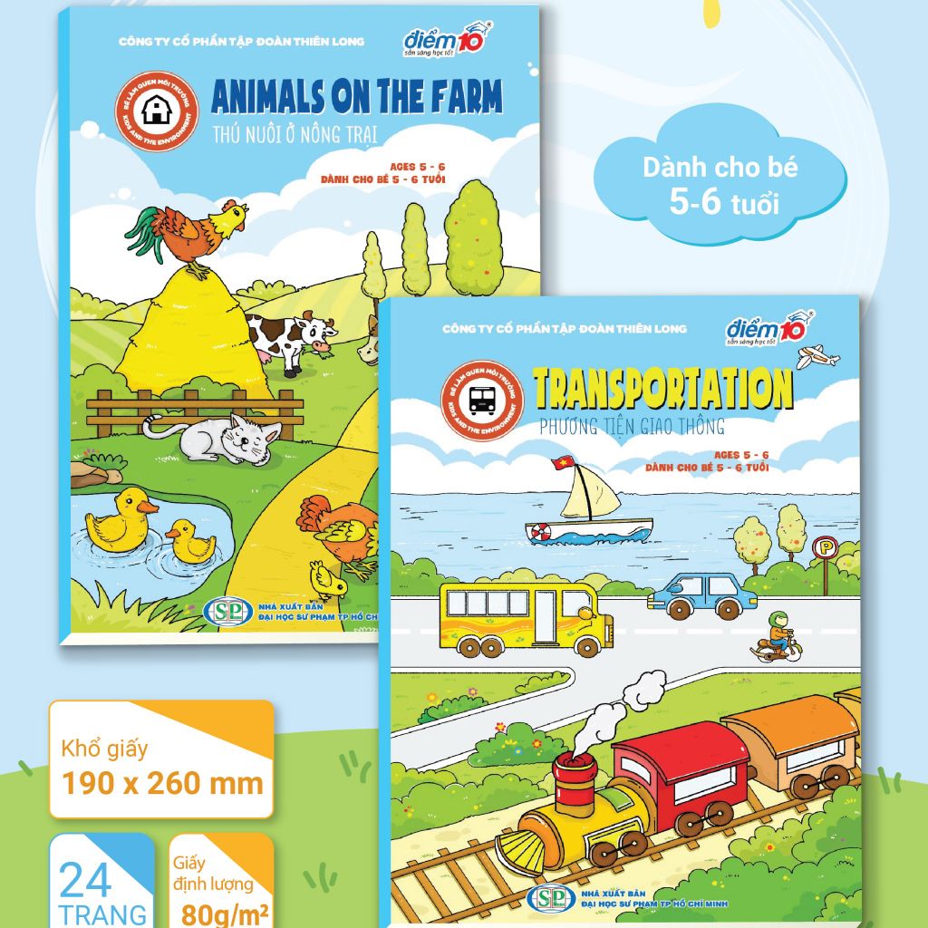 Sách giúp bé làm quen môi trường Điểm 10 TP-LQMT02 Tập 2