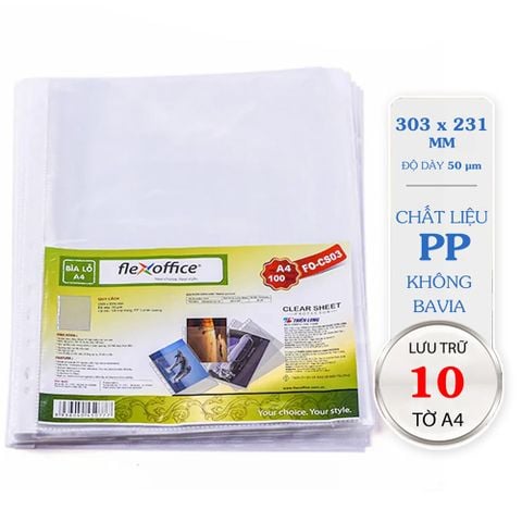 Bìa lỗ A4 Flexoffice FO-CS03