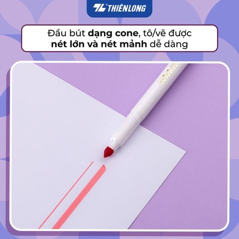 Bút lông 20 màu Pastel Fiber Pen Thiên Long Colokit SWM-C008 - Bút lông màu rửa được