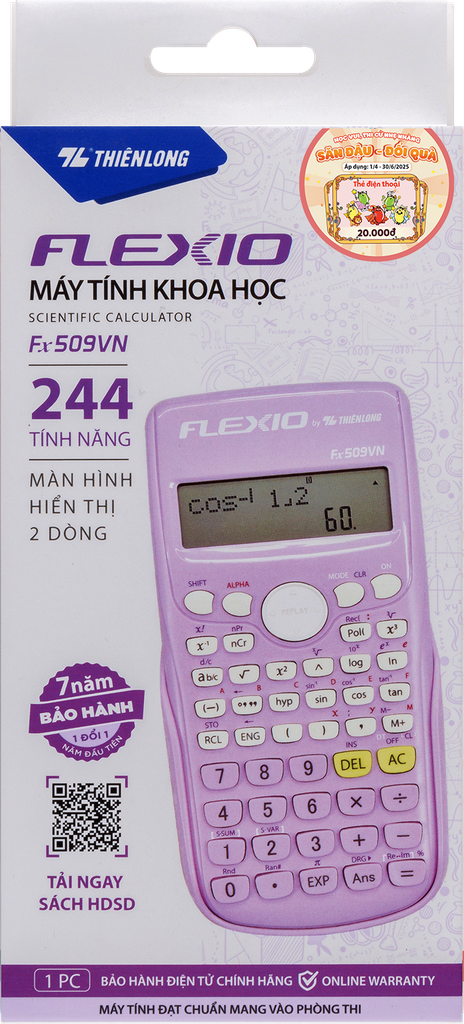 Máy tính khoa học Thiên Long Flexio Fx509VN - Có hơn 240 tính năng