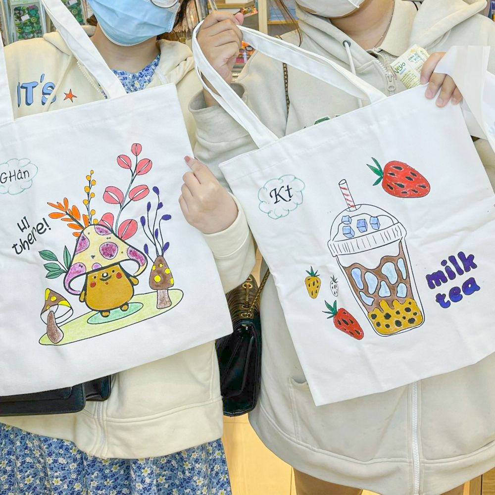 Túi Canvas trắng 38x34.5cm Think Tote