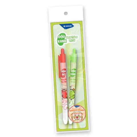 Túi bút bi, bút gel Thiên Long TL-095, TL-105, FL-04/Luck - Phiên bản hanh thông thi cử, đóng gói - Túi 2/3 bút