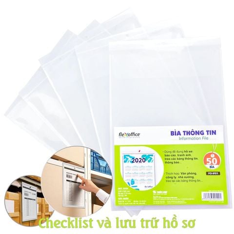 Bìa Thông tin - Checklist - Lưu trữ hồ sơ Thiên Long Flexoffice A4 FO-IF01