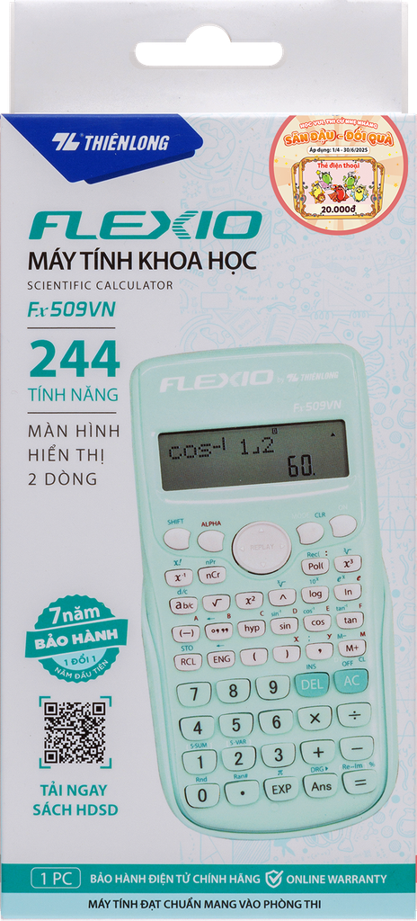 Máy tính khoa học Thiên Long Flexio Fx509VN - Có hơn 240 tính năng